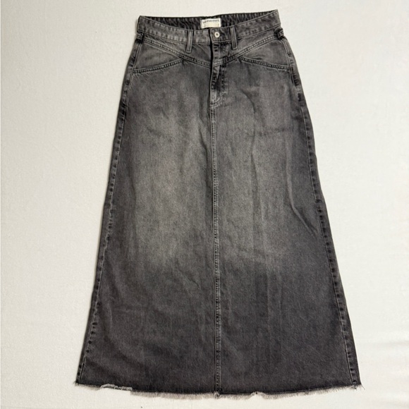 We The Free Gray Denim Maxi Skirt Size 8 - Picture 1 of 4